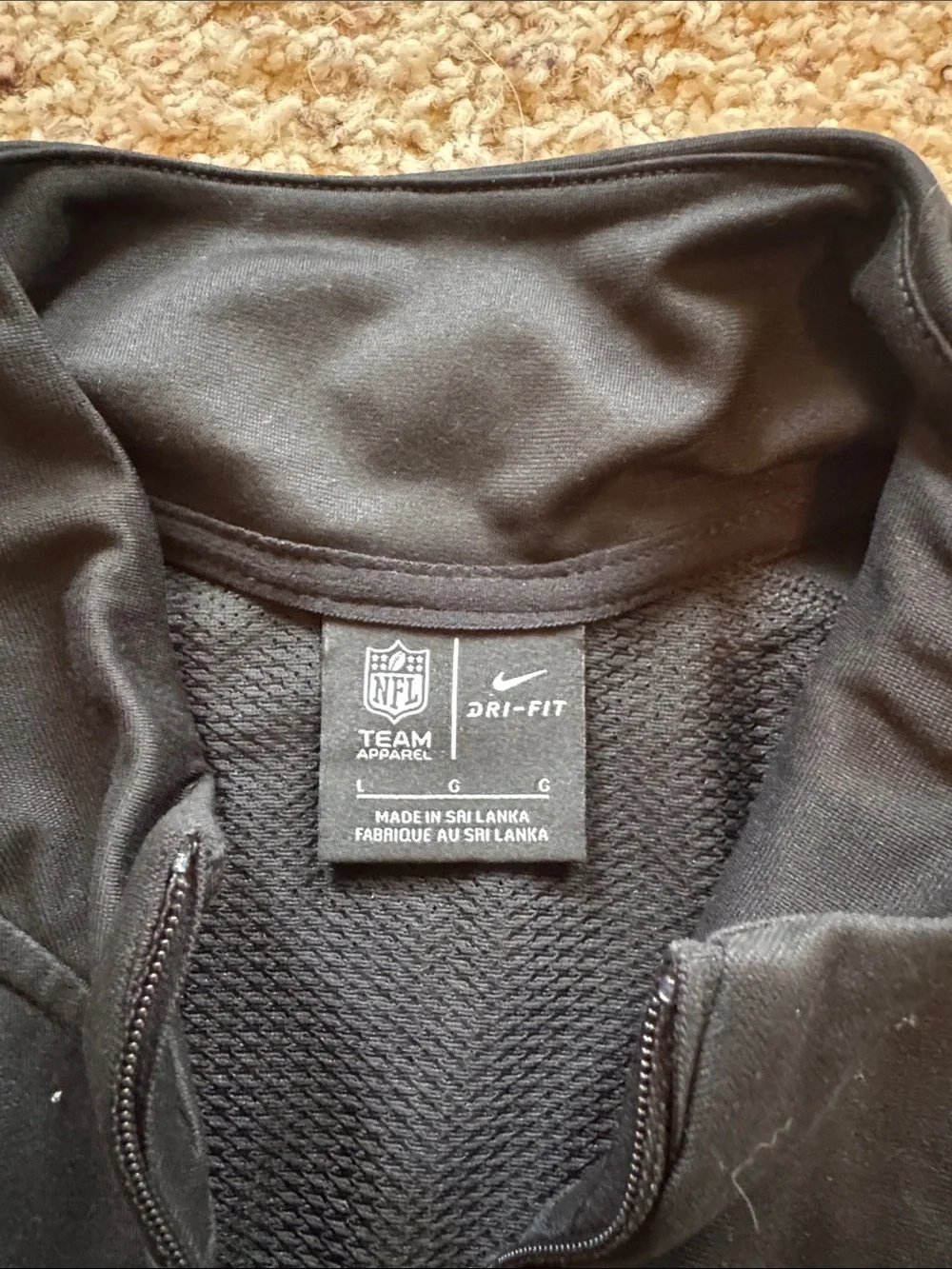Nike Black Long-Sleeve Quarter-Zip with Vikings Logo